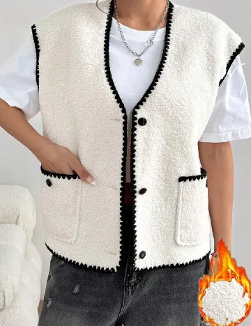 Vesta SHEIN, ecru/negru Alb