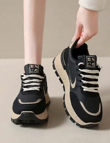 Adidasi SHEIN, negru Negru