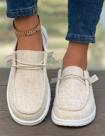 Mocasini SHEIN, bej Crem