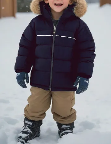 Geaca Shein Kids, bleumarin Albastru