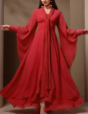 Rochie lunga Toleen, rosu Rosu