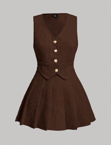 Compleu SHEIN CURVE, maro