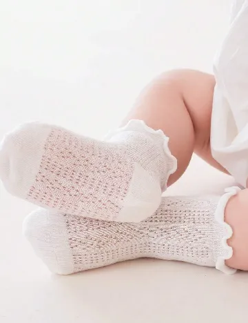 Set sosete 3 perechi Shein Kids, alb Alb