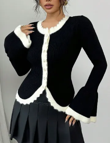 Cardigan SHEIN, negru Negru