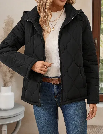 Geaca SHEIN, negru Negru