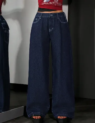 Blugi SHEIN, bleumarin Albastru