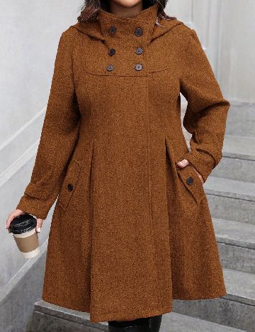 Palton SHEIN CURVE, maro