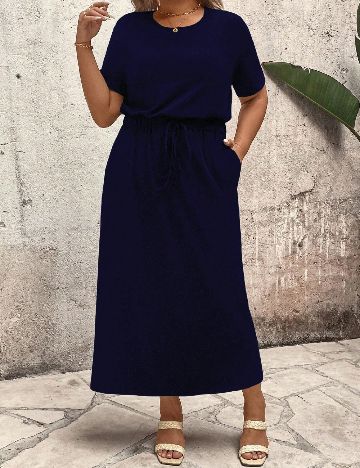Rochie medie SHEIN CURVE, bleumarin