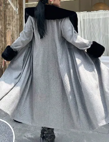 Palton SHEIN CURVE, gri Gri