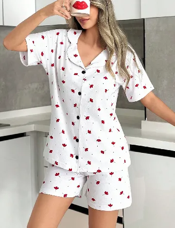 Pijama SHEIN, alb Alb