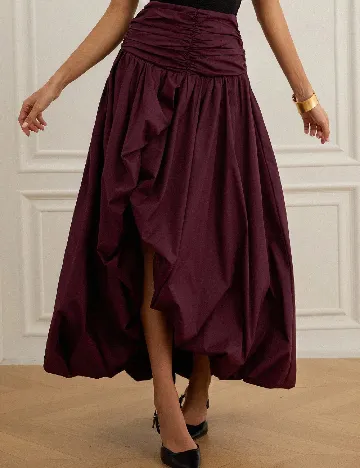 Fusta SHEIN, pruna Mov