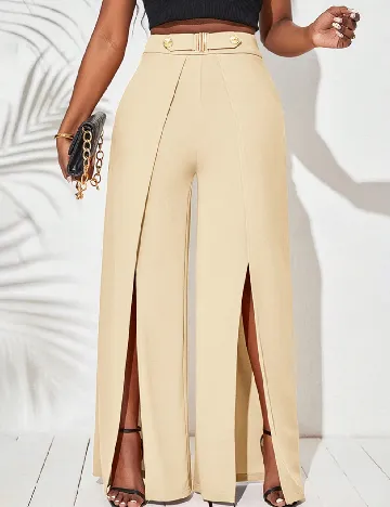 Pantaloni SHEIN CURVE, crem Crem