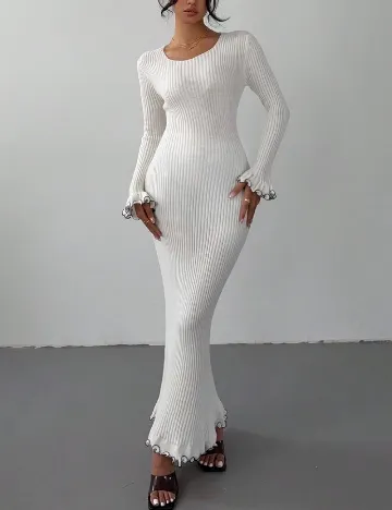 Rochie lunga SHEIN, alb Alb