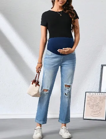 Blugi SHEIN Maternity, albastru Albastru