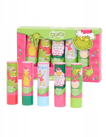 Set 5 balsamuri de buze GRINCH, mix culori Mix culori