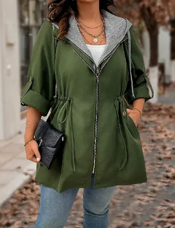 Jacheta SHEIN CURVE, verde Verde