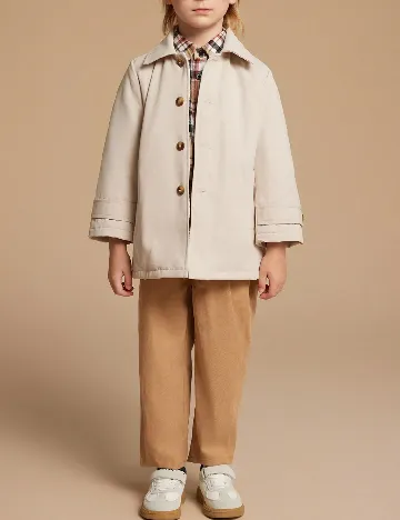 Jacheta Shein Kids, bej Crem