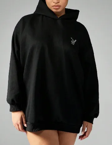 Hanorac Oversize MISSGUIDED Plus Size, negru Negru