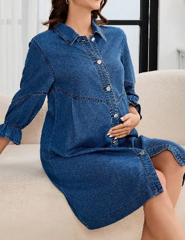 Rochie scurta SHEIN Maternity, albastru Albastru