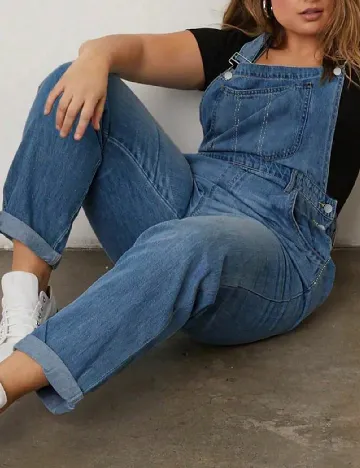 Salopeta SHEIN CURVE, albastru