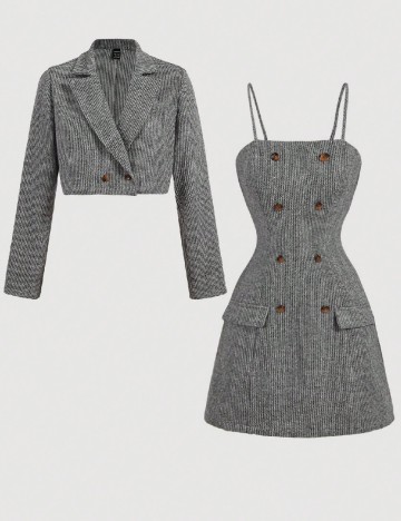 Rochie scurta SHEIN, gri