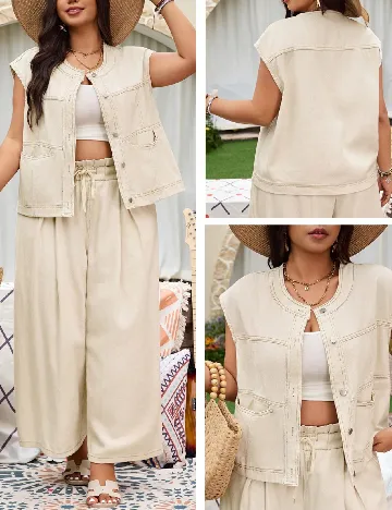 Vesta SHEIN CURVE, crem Crem