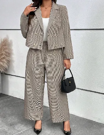 Compleu SHEIN CURVE, maro Maro