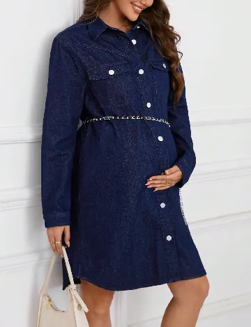 Rochie scurta SHEIN Maternity, bleumarin Albastru