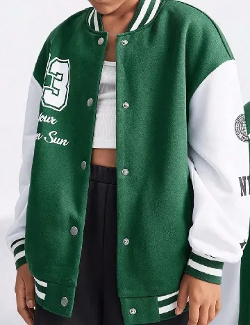 Jacheta Shein Kids, verde Verde