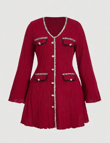 Rochie scurta SHEIN CURVE, visiniu Rosu