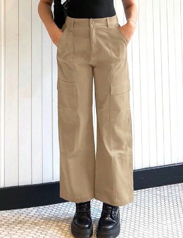 Pantaloni SHEIN, maro deschis