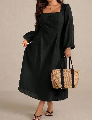 Rochie medie SHEIN CURVE, negru Negru