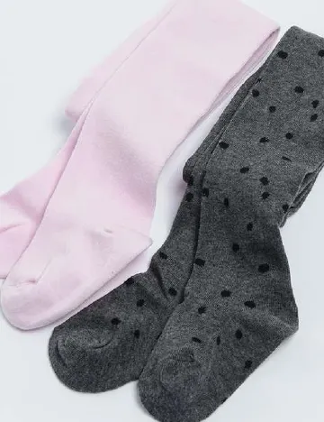Set ciorapi 2 bucati Cool 2 Party, gri/roz Roz