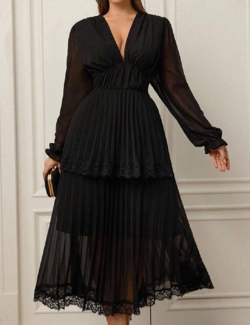 Rochie medie SHEIN CURVE, negru