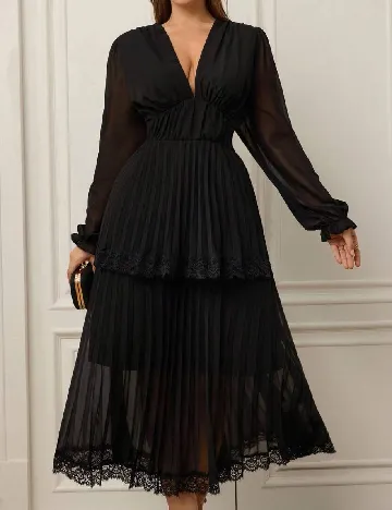 Rochie medie SHEIN CURVE, negru Negru