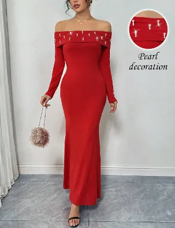 Rochie lunga SHEIN, rosu Rosu