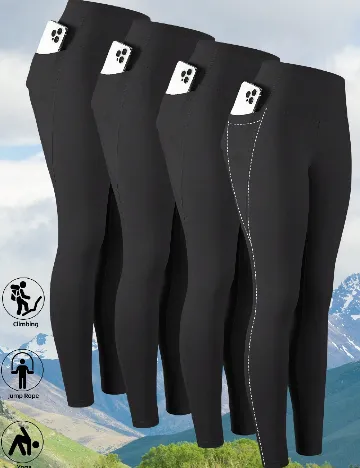 Set colanti 4 perechi SHEIN, negru Negru