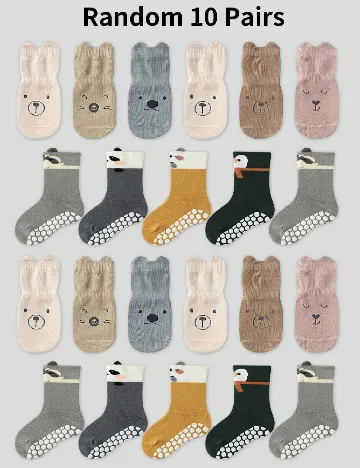 Set sosete 10 perechi Shein Kids, mix culori Mix culori