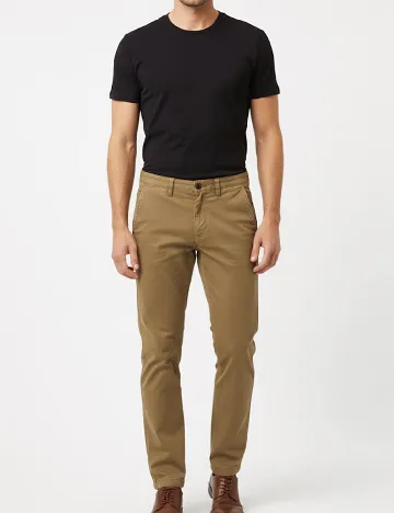 Pantaloni Pull&Bear, maro deschis Maro