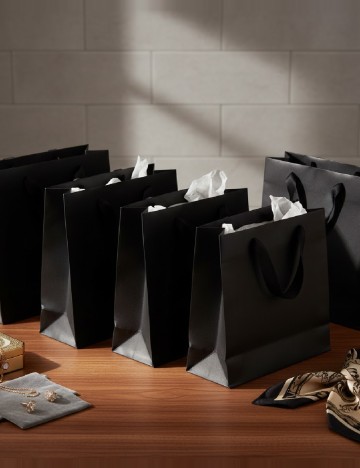 Set pungi de cadou 5 bucati SHEIN, negru