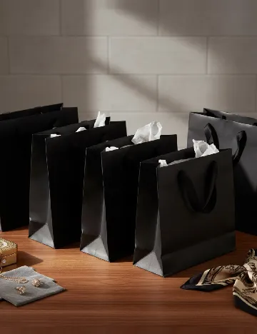 Set pungi de cadou 5 bucati SHEIN, negru