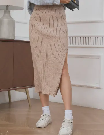 Fusta SHEIN, crem Crem