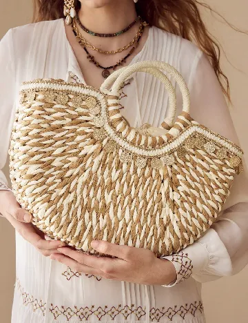 Geanta SHEIN, maro/ecru Maro