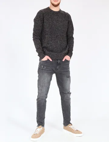 Pulover Pull&Bear, gri Gri