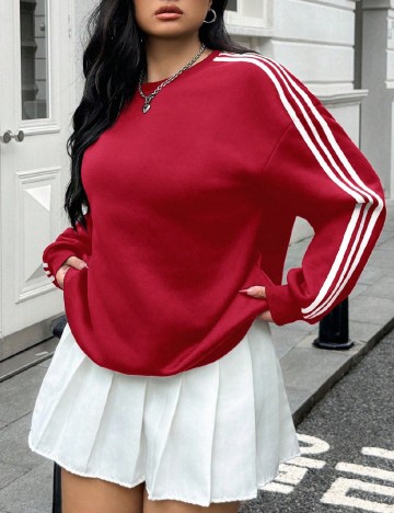 Bluza Oversize SHEIN CURVE, rosu