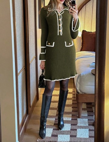 Rochie scurta SHEIN, verde