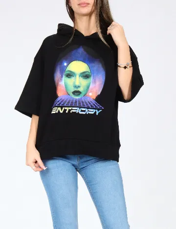 Hanorac Bershka, negru Negru