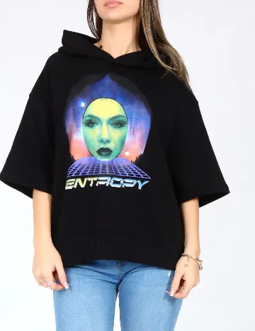 Hanorac Bershka, negru Negru