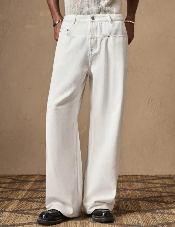 Blugi SHEIN, alb Alb