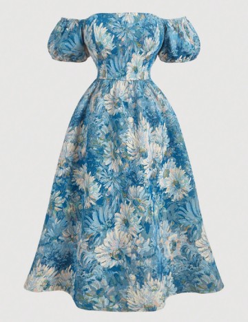 Rochie medie SHEIN CURVE, floral print